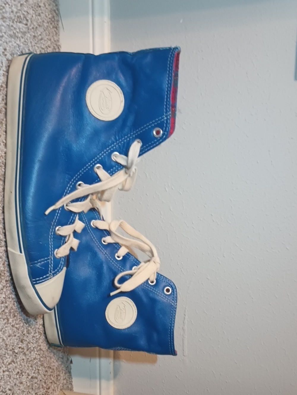 Blue High-Top Kids Sneakers